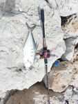 Старый мол Манамы: наконец влетел golden trevally, хоть и небольшой