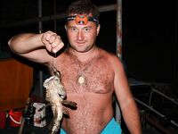 Алушта, ночной спиннинг: горбыль, морской дракон и жарка на гриле