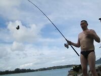 Пхукет — морская змея на крючке, леску отрезали без споров