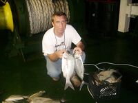 Карибская литрина со дна — 30–35 м, ночь, якорь, кусочки кальмара