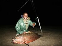 Сан-Висенте, пляж Кальете Гранде: морская рыбалка и кубера снаппер 44,9 кг