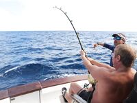 Кабо-Верде, 03.03.2013 — север Сан-Николау: «DI MEU», капитан Калу, марлин 334 кг