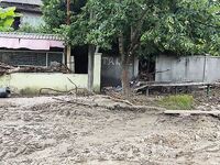 Лдзаа во время паводка: улицы под водой и хаос из деревьев