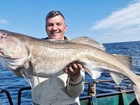 Кильдин, северо-восток: 14.6 кг максимум, 7+ шесть штук, глубины 120 м