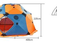Палатка на 8 углов, вес около 40 кг: выбрал не Хигаши, цена около 620 евро