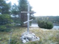 Карелия, Малый Медведок — крест на острове и «дышащее» болото