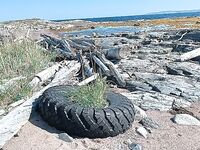 Пежостров, Белое море — шторм прижал, спин не кинуть, на берегу крутили у виска, но дошли