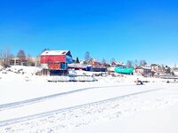 Зимние старты: соревнования, изба, −35 ночью, генератор, окунь чёрный как сапог