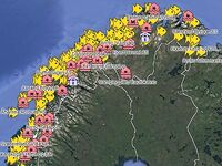 Карта баз и кемпингов Норвегии с поиском по районам