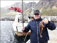 Сенья, Gryllefjord в Норвегии: шторм, пирс, ящики трески и сорванный палтус