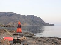 Меганом с палатками: чистая вода, рыба с гавайкой, донка на краба и слабый сарган