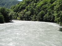 Речка, форель и галечный рокфишинг в Абхазии