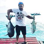 Фулхаду сначала срезал мне плетню а потом отдал первого GT с берега и с лодки