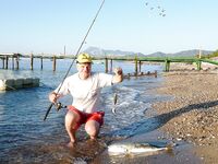 Большой баллон в Текирова дотащил мелкого до берега а лучшей приманкой на нем так и осталась цикада 7 граммов