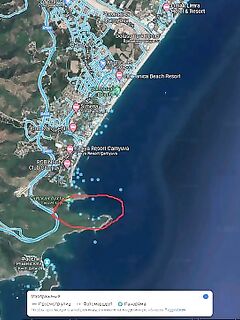 Морская рыбалка в Чамьюве, Райская бухта: точки, карта и вода 22 градуса