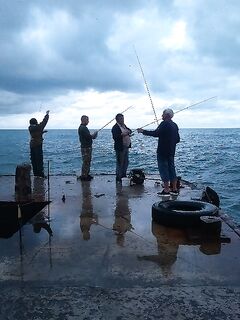 Южак залил пирсы наполовину: в мутной воде пилькер дал «товарку», но сходов море