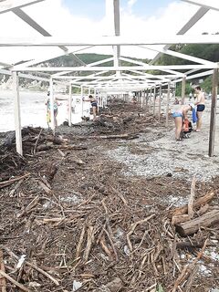 Бухта Инал до очистки: волна и муть — держу паузу