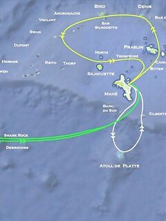Сейшелы 12–19 октября: выход с Эдена, маршрут вдоль свала до банков