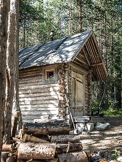 Большой Медведок: банька, чугунная ванна и пресная вода с берега