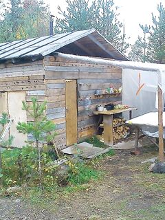 Чупа, Карелия: изба на Винче — зачем вторые двери, вопрос