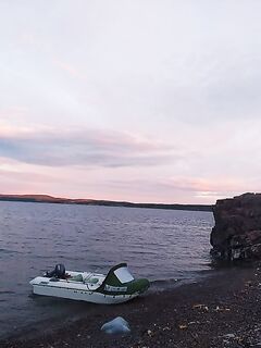 Смена лодки: с баджера на Ротан 410 — 50 кг, Ямаха 9.9 раздушена, глисс с носовым тентом