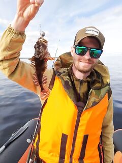 Остров Кереть — Пежостров, скалы Лодейной: первая морская рыбалка, джиг с креветкой и выводы