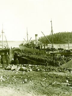 Чупа 1916–1917 и Кереть 1894: причал, лесосплав, селедка беломорка — немного истории