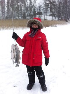 Финляндия, капканы на щуку — все сработали при резкой смене температуры