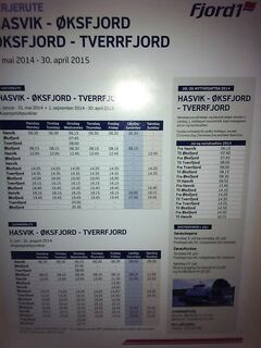 Паром в Хасвик Норвегия расписание на заметку для морской рыбалки