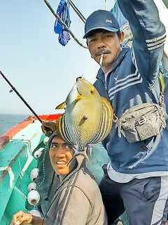 Шхуна в трех километрах от Джимбарана и мешок коралловой мелочи