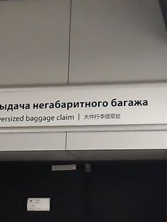 Тубусы со спиннингами на негабаритной выдаче в Шереметьево