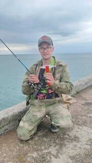 Новофёдоровка, Чёрное море: ставрида и морской дракон с пирса в спокойную погоду
