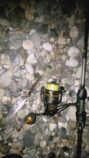 Абхазия, Лдзаа, Чёрное море: первая вечерняя морская рыбалка береговым спиннингом с пляжа