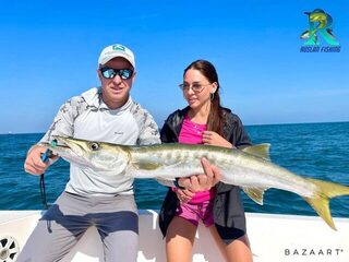 Морская рыбалка в ОАЭ: барракуда на живца у дальнего рифа в плохую погоду