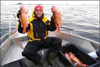 Норвегия, Сенья и Gryllefjord: морская ловля трески, пикши и окуня в океане в конце мая
