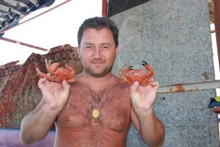 Горбыль и морской дракон у беседки под Алуштой