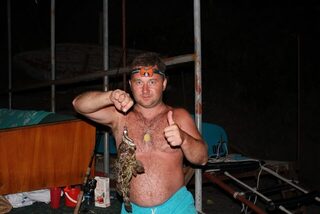 Горбыль и морской дракон у беседки под Алуштой