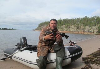 Белое море, Карелия: остров Сидоров и Черемшиха, рыбалка на треску с лодки после трехдневного шторма